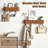 4-Hook Modern Coat Rack with Hidden Wall Hooks for Entryway, Bedroom, Bathroom-681661178
