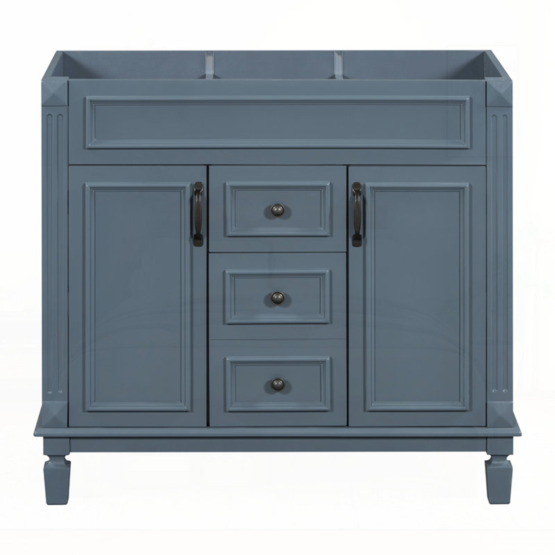 Meuble-lavabo 36 po sans lavabo supérieur, Bleu