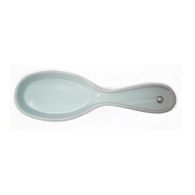 Ceramic Paddle Spoon Rest, Green