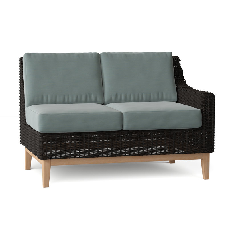 Frances Outdoor 2 - Seat Loveseat, Ash, Frances Black
