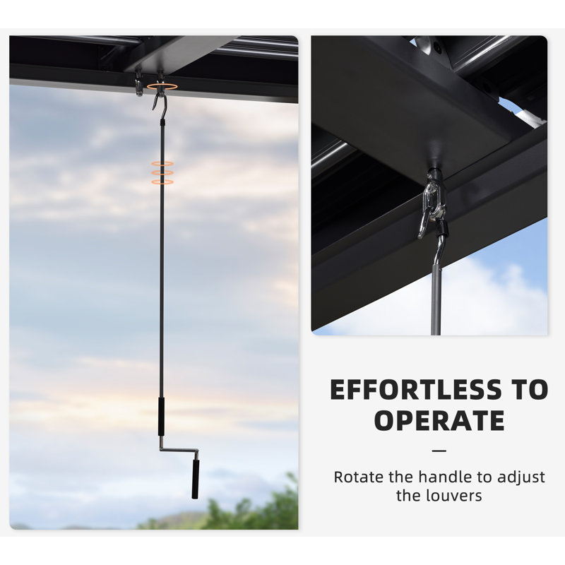 12 pi. L 10 pi. Pergola en aluminium