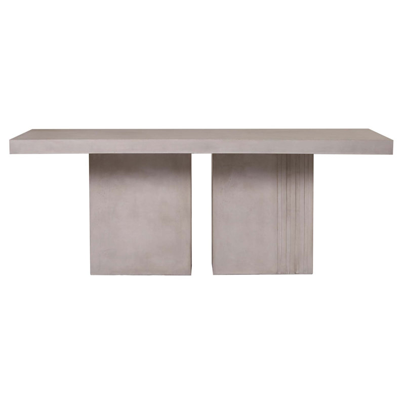 Slate Gray Square Concrete Dining Table