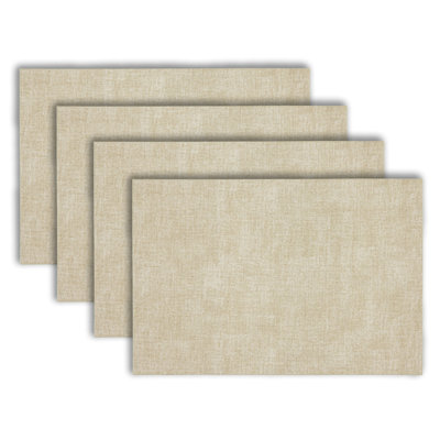 Ensemble de 4 napperons de table de salle à manger résistants à la chaleur de 12 po x 18 po pour 4 ensembles de cuisine et de salle à manger de style campagnard, bohème et moderne Facile à nettoyer, durable et élégant