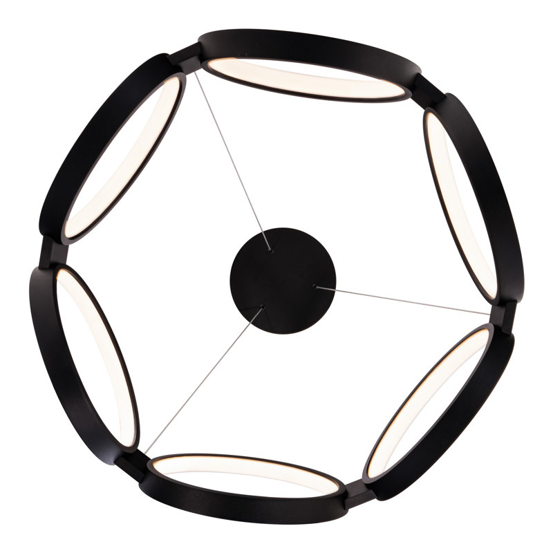 Saltaire 1 - Light LED Chandelier, Black