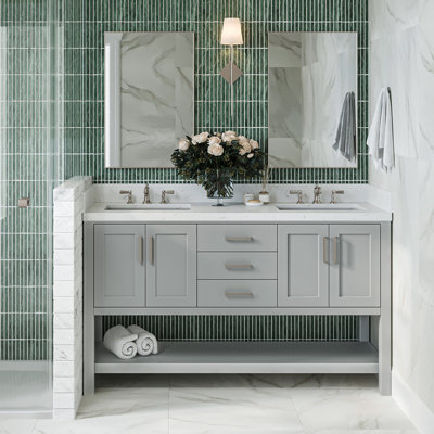 Meuble-lavabo double 60 po ARIEL Moille