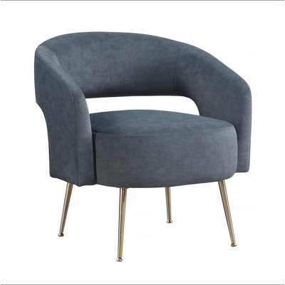 Modern Soft Velvet Accent Chair Plush Foam Comfort Upholstery Gold Finish Legs Luxurious Living Room Furniture 1pc