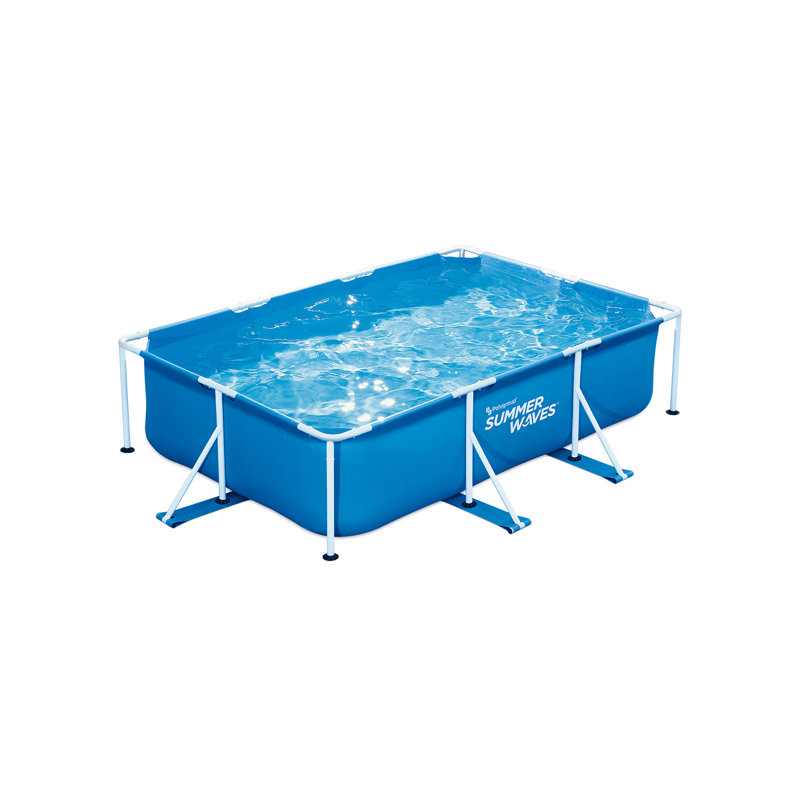 Summer Waves Plastic Rectangle Kiddie Pool 29.5'' H x 79'' W x 118'' L
