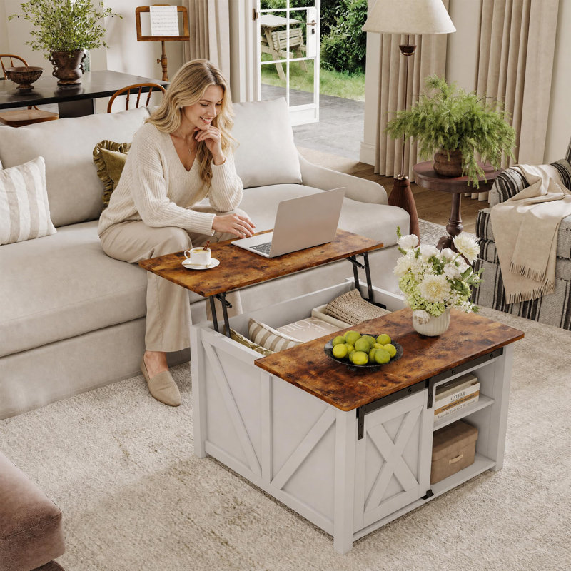 Table basse 31,5 po Farmhouse, Blanc