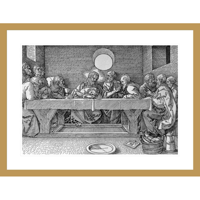 La Cène par Albrecht Dürer - Impression sur toile, H 22,62 po x l 29,5 po
