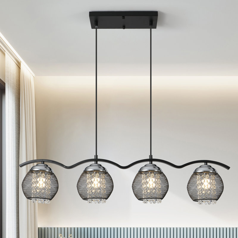 4 - Light Black Kitchen Island Pendant