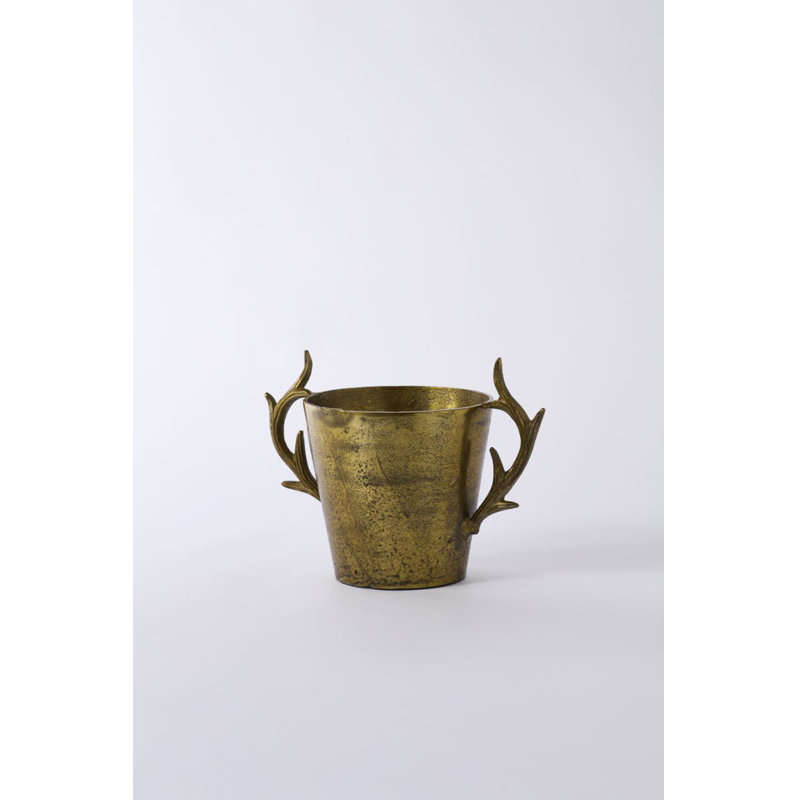 Antique Antler Bucket 12"x 7.5"x 8.75"