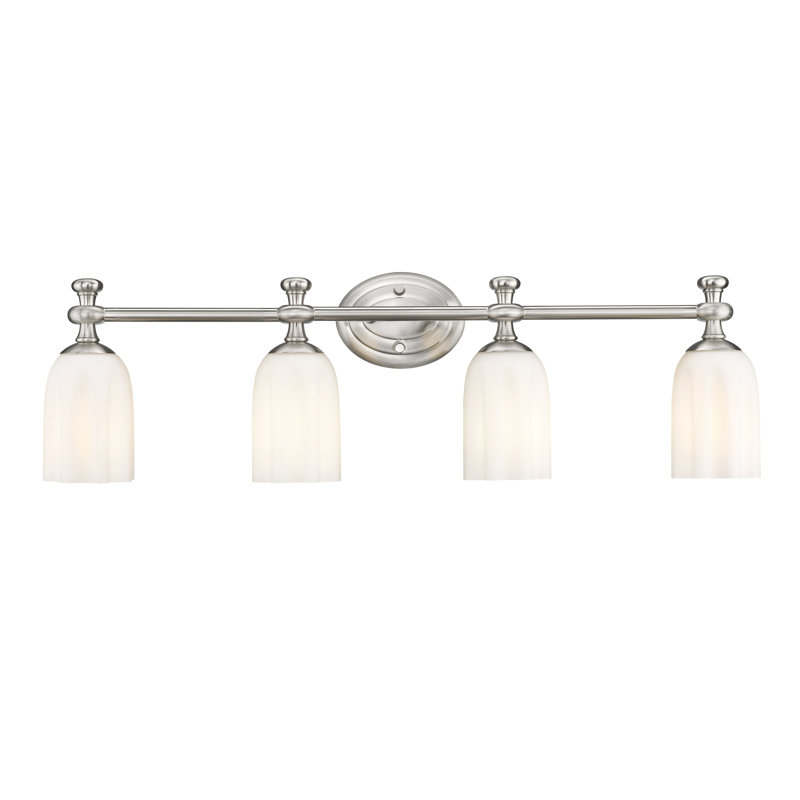 Amrutha 4 Light Vanity, Brushed Nickel