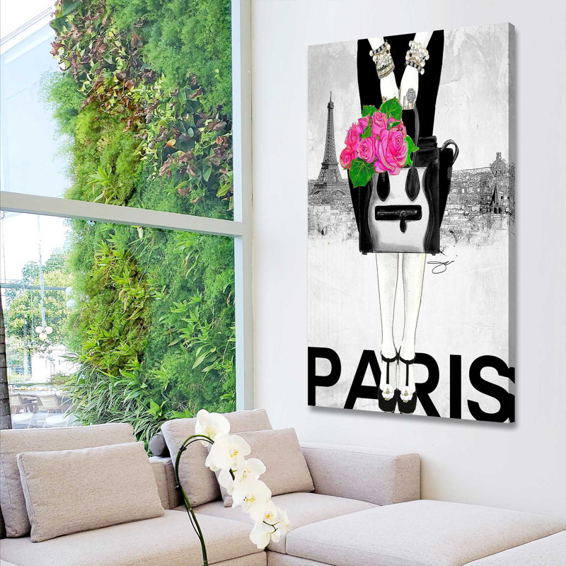 Paris Fashion 1 (Vertical) par By Jodi - impression, H 60 po x l 36 po x P 1,5 po, Toile tendue