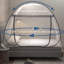 Pop Up Bed Mosquito Net Tent, 90*195cm Gray Full Net Bottom Bed Canopy, Portable Foldable Insect Screen, Indoor Outdoor Bed Tent for Bedroom Dorm Camping