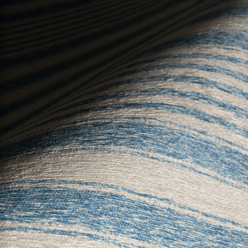 Vion Coastal Striped Machine Washable Rug, Rectangle 5' x 8'