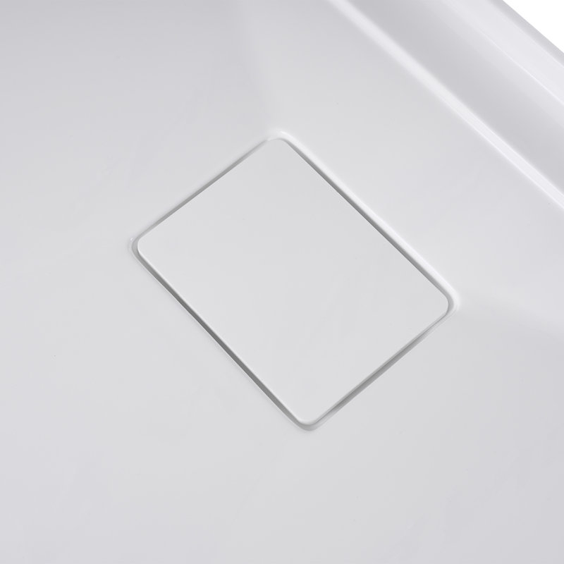 Base de douche 60 po x 32 po en alcôve en acrylique blanc brillant avec bonde droite, bonde incluse, Blanc brillant 