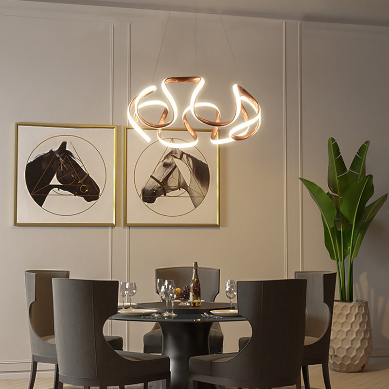 Luminaire suspendu moderne avec télécommande