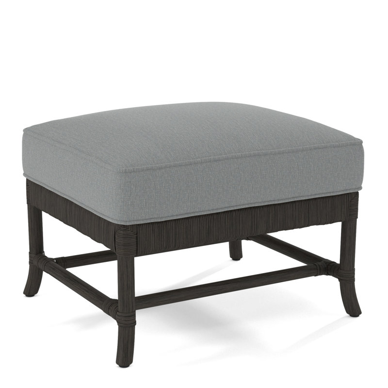 Lafayette Ottoman, Sea Mist, Light Blue Performance Fabric; 0851-55