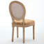 Ensemble de 2 chaises d'appoint avec dossier en rotin et pieds robustes-2061847304