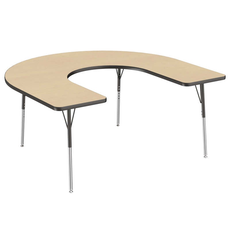 Table de jeu de fer à cheval ajustable 60 po x 66 po, Érable, Noir