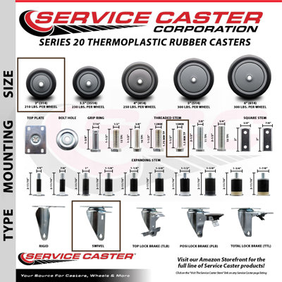 Service Caster SCC-SS316TS20S314-TPRB-M1015-4