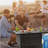 Outdoor 50,000 BTU Propane Gas Fire Table with Cover, Glass Windscreen Base, Suitable for Garden, Patio, Backyard