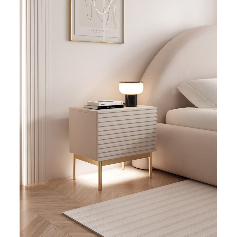 35.9cm W Manufactured Wood Bedside Table