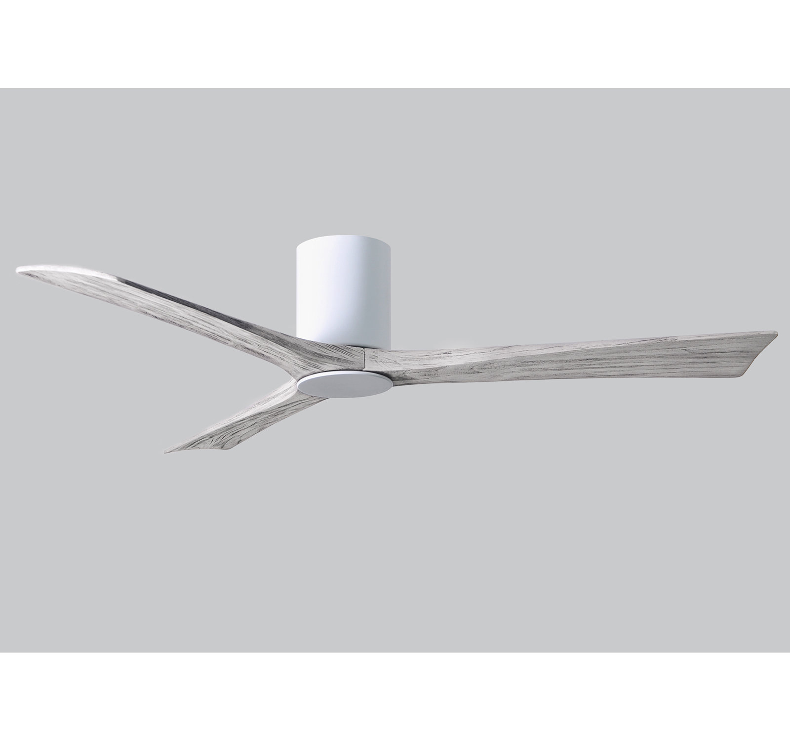 Olivier Ceiling Fan with LED Light Kit, Gloss White, 60", Barn Wood Tone