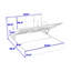 Grand lit plateforme tapissier avec système de rangement relevable et tête de lit Sabreea-186857962