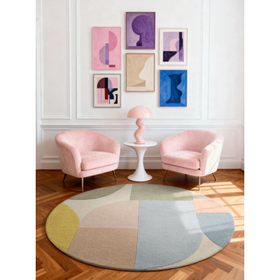 Deveshi Geometric Wool Hand Tufted Area Rug