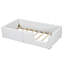 Lit simple avec garde-corps et station de charge, blanc