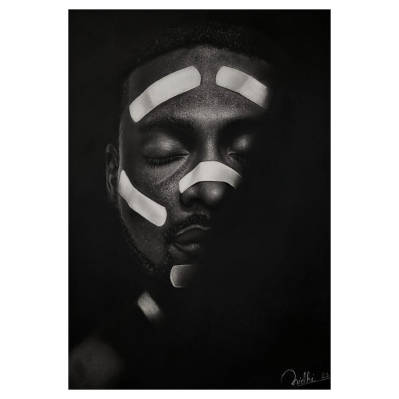 The Wounded Soul | Charcoal & Graphite | By Nidhi