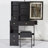 29.2" Small Size Left Drawer Desktop Vanity Table + Cushioned Stool-464064066