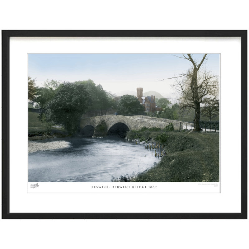 Keswick, Derwent Bridge 1889 by Francis Frith - Single Picture Frame Print, 28cm H x 36cm W x 2.3cm D