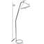 Élégante lampe sur pied scandinave, gris clair, d'une hauteur de 61,0 pouces | Corps en métal durable avec peinture électrostatique séchée au four | Douille E27, 40 W maximum | Parfait pour les salons modernes et les coins de lecture confortables, conception élégante-1532405350-1532405346