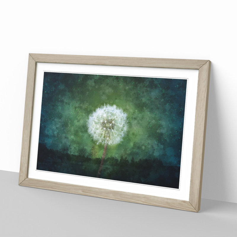 Dandelion Seeds Vol.1 - Picture Frame Graphic Art, 27cm H x 36cm W x 2cm D, Oak Framed