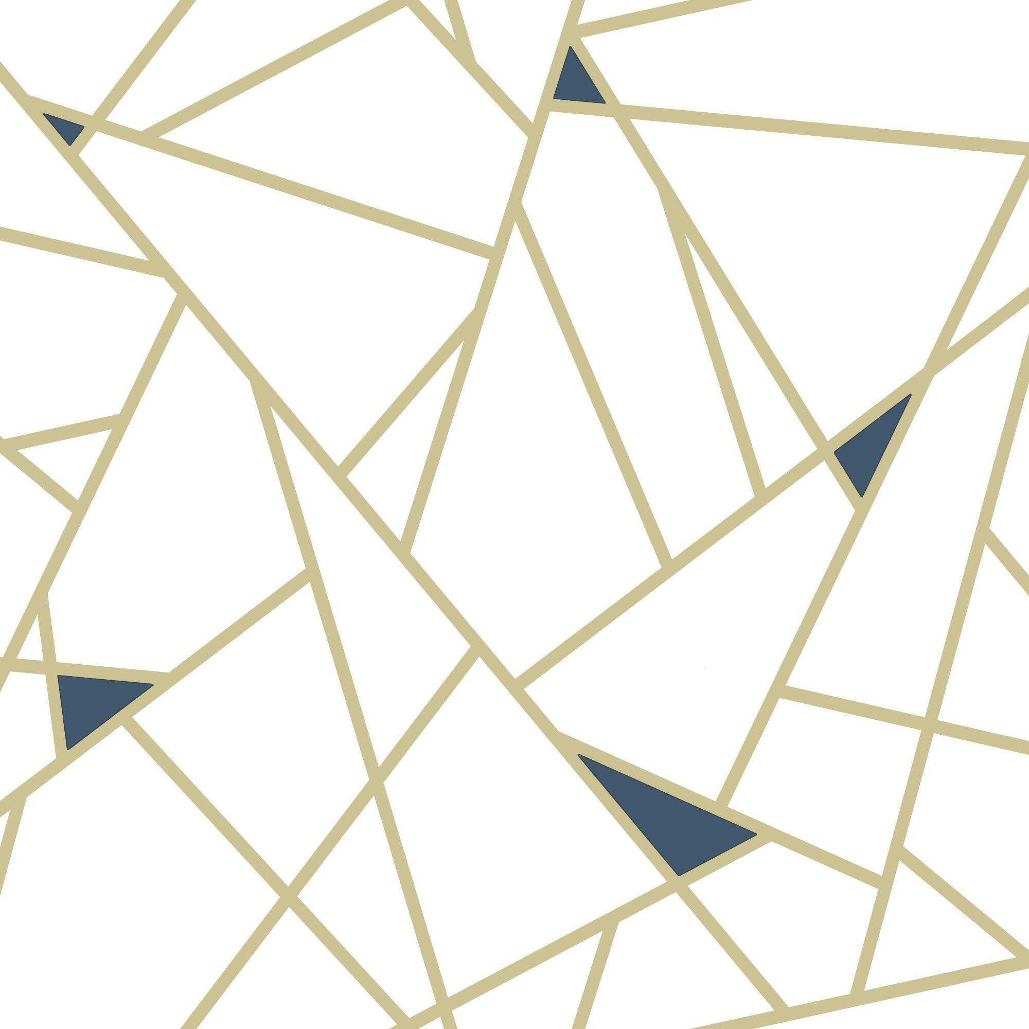 Gold Peel and Stick Modern Wallpaper Geometric Hexagon Contact