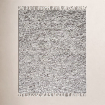 Talon Handmade Wool Gray Rug