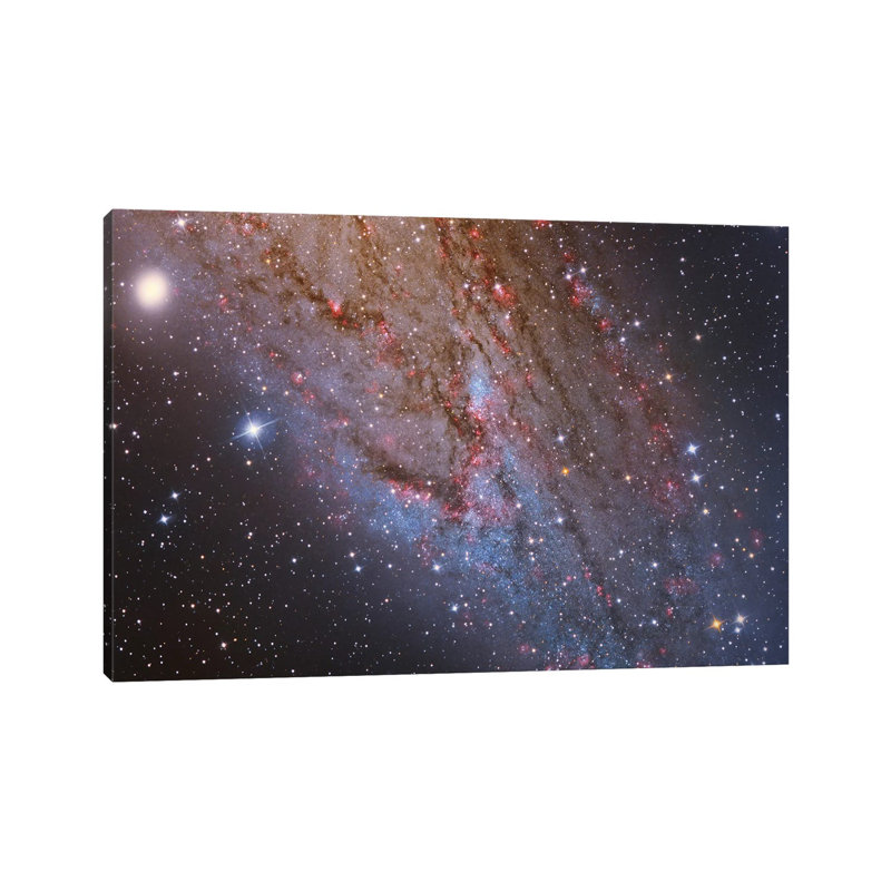 Close-up Of The Southwest Spiral Arm Of Andromeda Galaxy (M31 ) by Reinhold Wittich - Wrapped Canvas Print