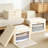 Collapsible Storage Bins with Front Opening & Clear Window - Large Fabric Storage Boxes with Handles, Stackable Organizers for Closet, Living Room, Dorm