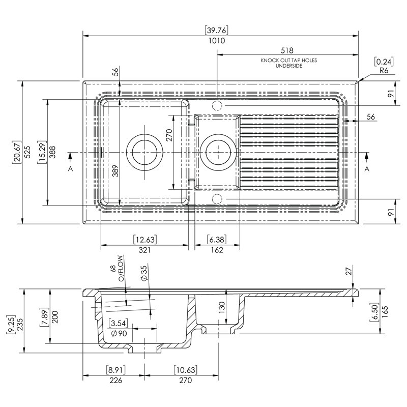 1.5 Bowl Farmhouse/Apron Kitchen Sink