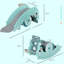 Chevaux et animaux verts à bascule avec design fonctionnel, Hdpe 11,1 x 5,3 x 7,3 po