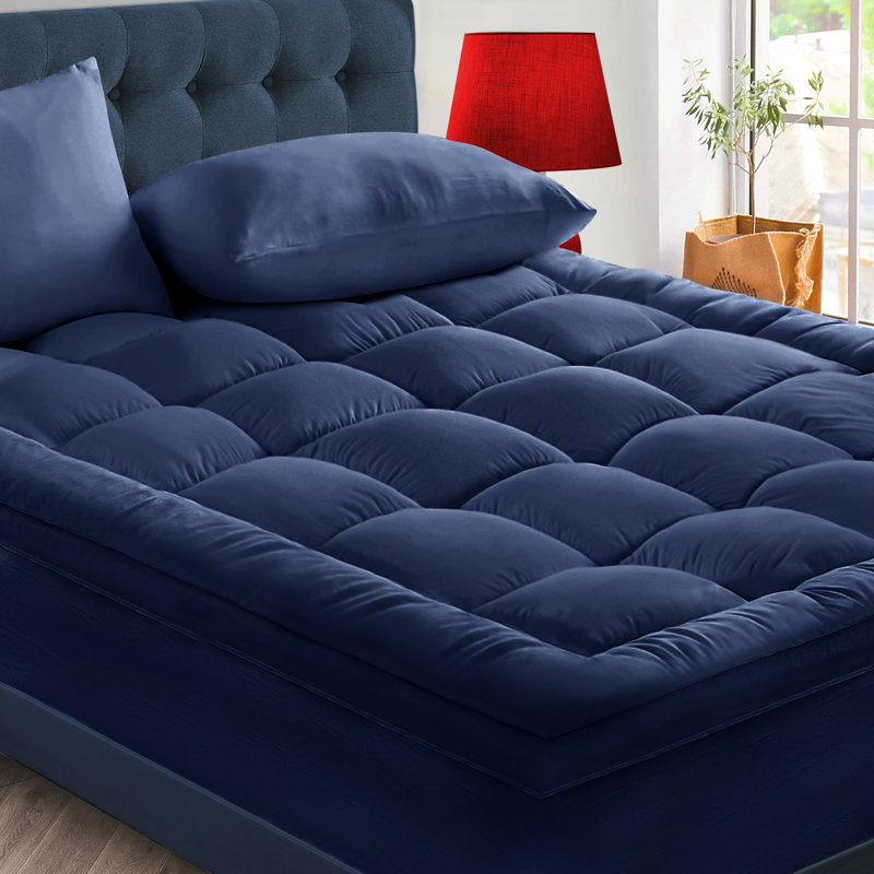 Cooling Mattress Topper for Back Pain – Extra Thick Pillow Top Mattress Pad with Deep Pocket 8-21 Inch, Soft Mattress Protector with 3D Snow Down Alternative Fill