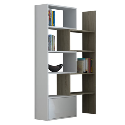 Valery 187 cm H x 130 cm W Room Divider Bookcase