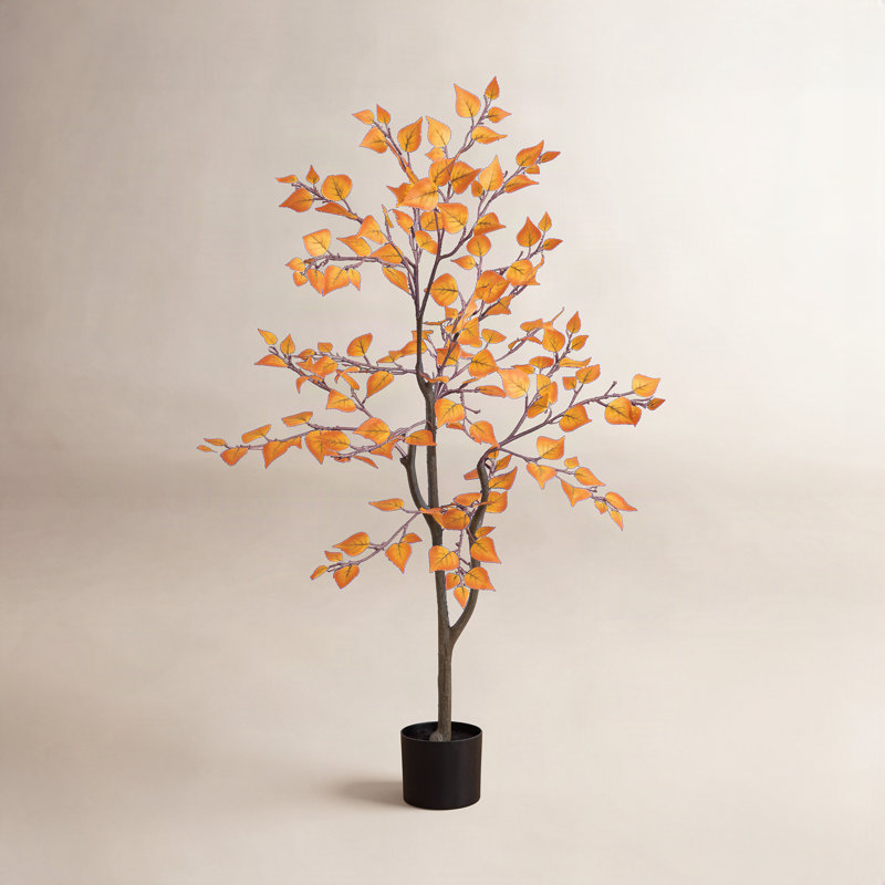 48" H Artificial Birch Leaf Fall Tree