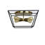 Plafonnier encastré 4 lumières 17,7 po