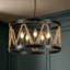 Lustre cylindrique à 5 lumières de 20 pouces à intensité variable avec corde de chanvre pour le salon-1175348645
