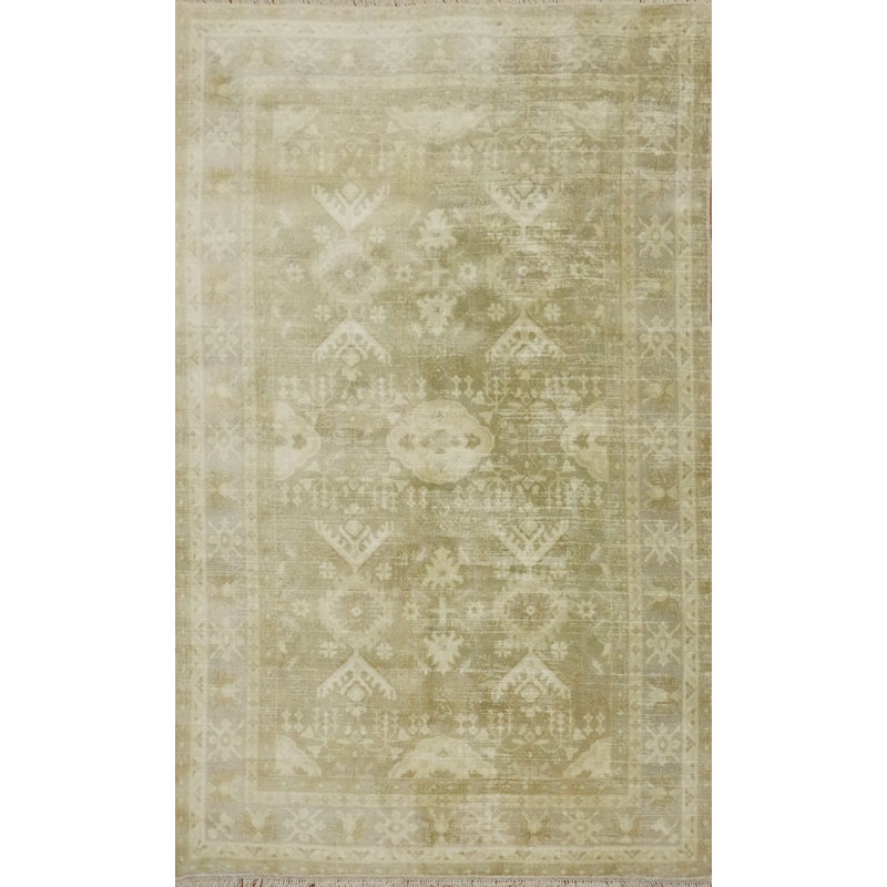 Tapis délavé à la main Oushak 5 x 8