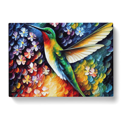Hummingbird Painting Vol.5 Abstract - Wrapped Canvas