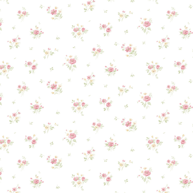 Le papier peint lavable floral Orly 20,5 po X 33 pi Orly couvre environ 56 pieds carrés, Jaune rose